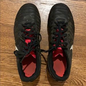 Black Nike soccer cleats